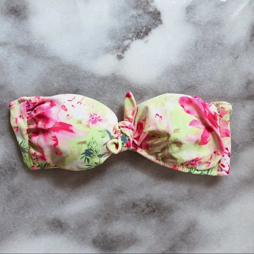 Victoria’s Secret floral strapless bikini top